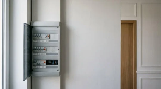 Installation électrique domestique sécurisée illustrant la protection contre les pannes