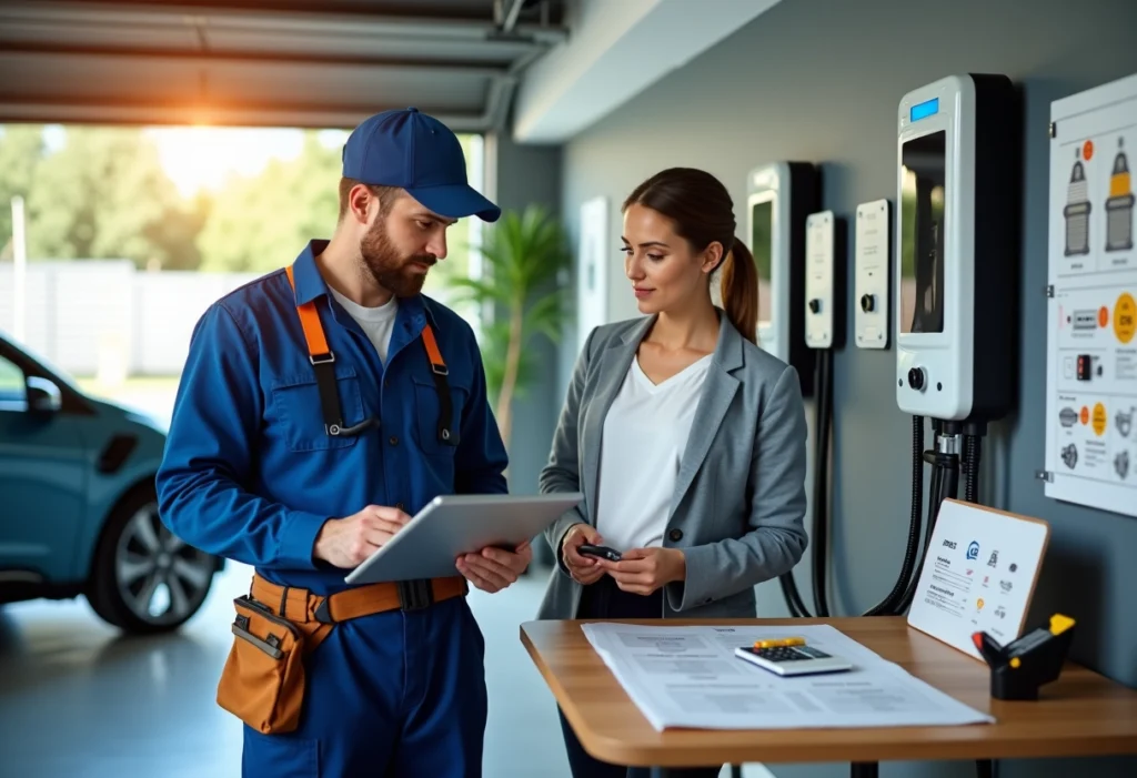 installation d'une borne de recharge résidentielle